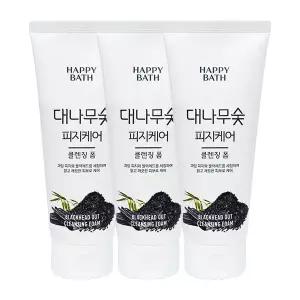 [해피바스]해피바스 대나무숯 피지흡착 클렌징폼 200g x3