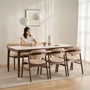 [삼익가구]더우디 포세린 통세라믹 4/6인용 원목 식탁세트(1400/1600/1800)