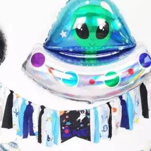 슈퍼쉐잎 파티장식 우주선외계인 은박풍선 생일풍선