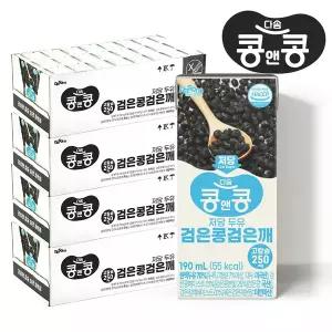 콩앤콩 저당두유 검은콩 검은깨 190mL X 96팩 / 고칼슘두유