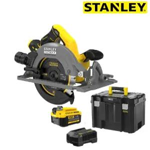 스탠리 SBC551M1T 185mm(7인치) 무선 충전원형톱 세트 20V MAX 4.0Ah 배터리