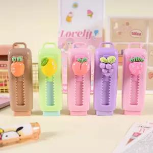 과일 슬라이딩 지우개 판촉용 홍보용 귀여운 예쁜 슬라이드 샤프식 소량 각인 인쇄 가능