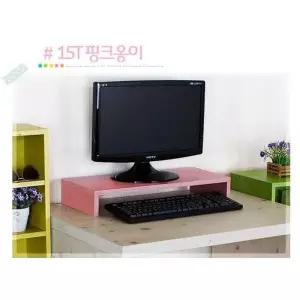 모니터받침대 1단 550x218x85 핑크옹이