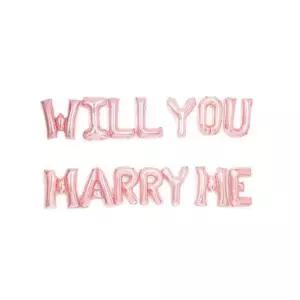 PW 메세지 은박풍선 세트 청혼 WILLYOUMARRYME