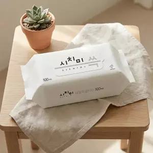[시치미쓱]아기물티슈 50gsm 화이트 리필형 100매 x 20팩