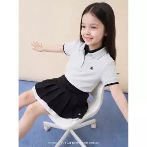 [BEANPOLE KIDS] [Essential] 피케 카라 반소매 티셔츠 - 베이지 (BI6242UE3A)