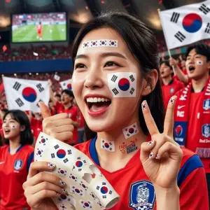 단체응원 대한민국 타투 스티커 월드컵 축구 페이스 스티커 10장세트