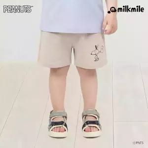 [밀크마일] [피너츠]스누피 하트츄턱포인트4부팬츠