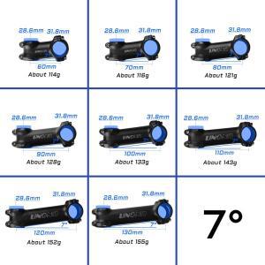 호환 UNO 초경량 스템 MTB 로드 바이크 산악 자전거 전원 부품  7/17 도  31.8mm  60mm  100mm  130mm