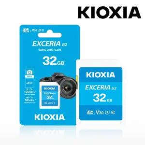 키오시아 G2 SD카드 4K 카메라 촬영 메모리카드 DSLR 미러리스 32GB