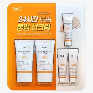 닥터지 브라이트닝업 선플러스 톤업 선크림 세트 35ml x 2개 + 10ml x 3개