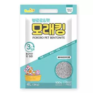 고양이 뽀로로 모래킹 베이비파우더향 4L 1P 응고형