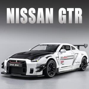대형 1:24 시뮬레이션 닛산 GTR-r35 자동차 모델 스포츠카 합금 장난감 컬렉션 선물