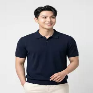 [BY파크랜드][오스틴리드]네이비 솔리드 티넥 반팔-A2NQ2310513B