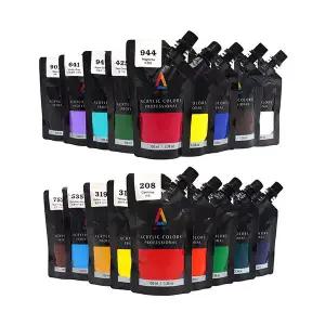 아트구루 전문가용 아크릴물감 대용량 100ml 24색 세트 푸어링아트 플루이드아트