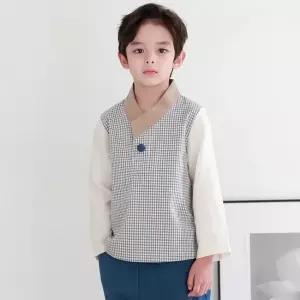 하랑한복 그레뎅이 공용 아동 데일리 생활 한복 상하의세트