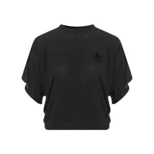 이자벨마랑 키안자 로고 린넨 반팔 티셔츠 블랙 TS0313FA A1N09E 01 155947849