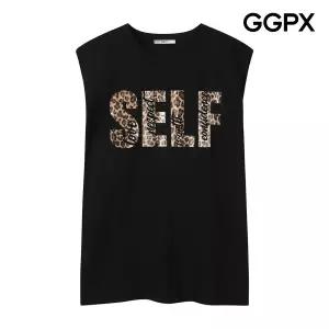 [GGPX] 레오파드 프린팅 민소매 티셔츠 (GQ5TS013F)