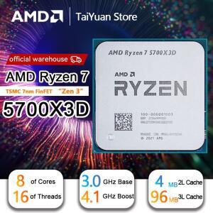 AMD 라이젠 7 5700X3D CPU R7 4.1GHz 8코어 16스레드 7NM L3=96M 100- 000001503 소켓 AM4 새 제품이지만