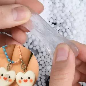 열가소성 수지 투명 비즈 액세서리 만들기 재료 온도 변형 플라스틱 알갱이 공예