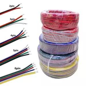 JST LED 와이어 연장 케이블 WS2812B RGB RGBW 스트립 조명용 전선 커넥터 3 핀 2 4 5 6