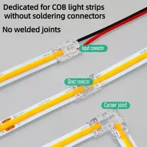 COB/SMD 라이트 스트립 특수 무용접 커넥터 12V24V 저전압 퀵 8mm10mm 직각 코너 중간