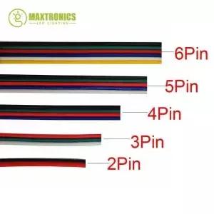 5 미터 22 AWG 2pin 확장 전선 케이블 Led 커넥터 5050 3528 RGBW RGB CCT Stirp