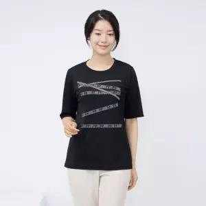 엄마옷 아이스 라운드 반팔 티셔츠 614FGH204 마담/중년여성/빅사이즈/50대/60대