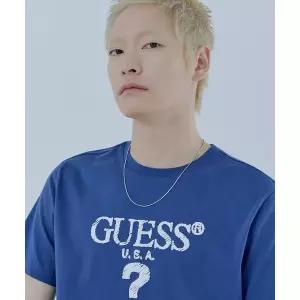 [게스]데일리티 캐주얼상의 CORE 4color 유니 발포 무테 삼각 반팔 티셔츠 MQ2K