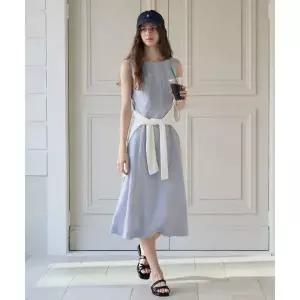 매장정품 드로우핏 DRAWFIT WOMEN 핀턱 슬리브리스 롱 원피스 [L.BLUE] DFWMOP5202LBL 732656