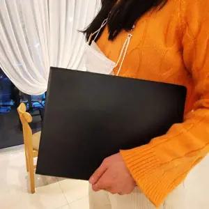 서류판 XQ19NX22 클립보드 블랙 인조가죽 이면지자석패드 A4