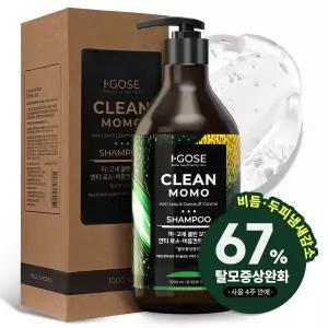 이고세 클린 모모 비듬 정수리냄새 탈모기능성 쿨링 샴푸 1000ml (설페이트 프리)