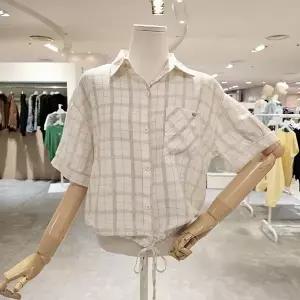 [대구백화점] [미엘로]체크반팔끈조절셔츠(MM65NB102)