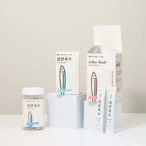 밀라이트 삼분육수 50정 코인 스틱 고체 동전 가루 분말 멸치 육수 천연조미료 진한 국물