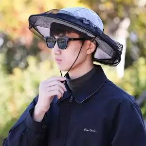 벌방지 얼굴보호망 모기장 모자 양봉모자 벌모자 벌망모자