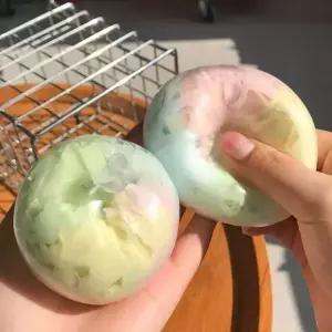 와꾸볼 왁뿌 왁스볼 마시멜로우 솜사탕  모양 말랑이 왁스뿌시기 스트레스볼