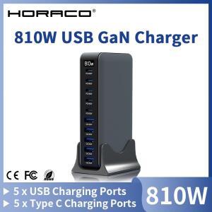 810W GaN 충전기 USB C 고속 데스크탑 10포트 타입 PD3.1 아이폰 삼성 샤오미 맥북용