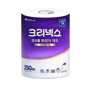 크리넥스 천연펄프 2겹 점보롤 화장지 250m 3롤 45367