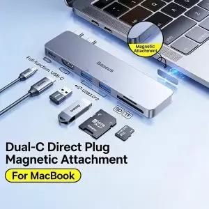 베이스어스 타입-C 도킹 스테이션 허브 맥북 호환 에어 및 맥북 호환 노트북용 USB  썬더볼트 4 포트 확장