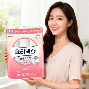풀드림 크리넥스 순수소프트 메가롤 40m x 30롤 x 2