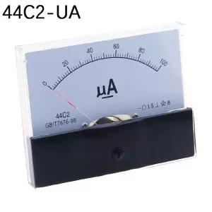 44C2 DC A mA μA V 1A 2A 3A 10A 15A 75mA 100UA 500V 아날로그 패널 AMP 전류 측정기 게이지 전압 전류계