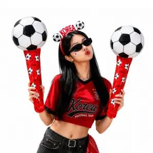 월드컵 축구풍선스틱 4개세트 응원풍선 응원봉 붉은악마 축구 소품