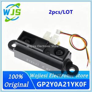2개  신규 수입  GP2Y0A21YK0F 2Y0A21 적외선 거리 센서 10-80cm 및 20-150cm 범위, 배선 포함