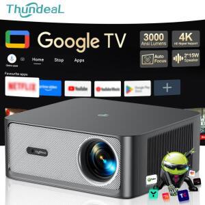 ThundeaL TD98Pro 4K 풀 HD 프로젝터  라이선스 Google ATV TD98 Pro 홈 시네마 게이밍 빔