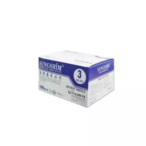 성심 일회용주사기 3ml 24Gx19mm 100개입 1통