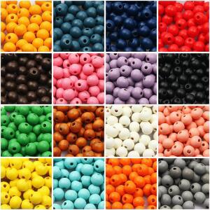 10-50피스 10/15mm 천연 나무 구슬 라운드 진주 스페이서 보석에 대 한 무연  팔찌 만들기 Diy 액세서리