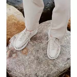 [KEEN x SKALL] 유니크 캔버스 여성 샌들 NATURAL/BIRCH