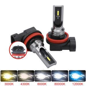 2개 신형 H8 H11 LED 자동차 헤드라이트 키트 H16JP 9005 HB3 HB4 전구 헤드램프 안개등 터보 램프 12V 650