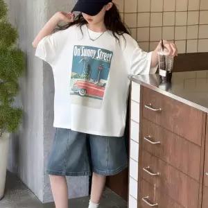 베비포 주니어 여아 상하복 초등 반팔티 청반바지 초중생 상하세트 SU8