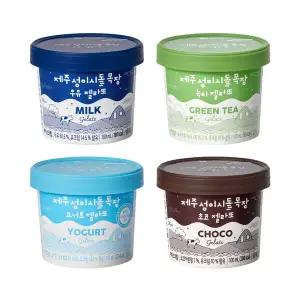 제주 성이시돌 목장 젤라또 100ml x 16개 (우유/요거트/녹차/초코)